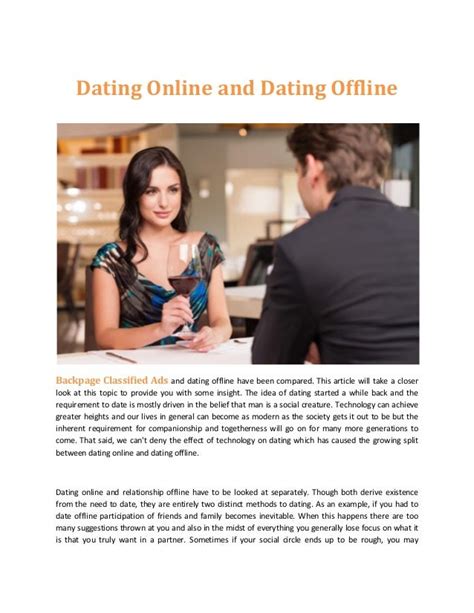 Dating classified ads online